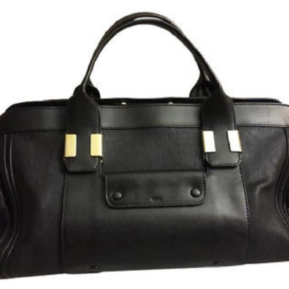 Chloé Alice Satchel Handbag In Black Leather tote